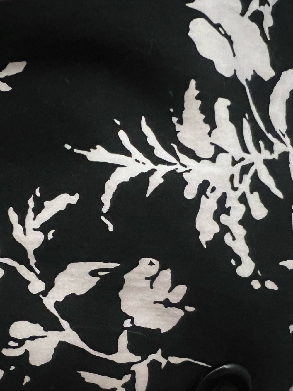 Black & White Floral Women's Jacket 1X
